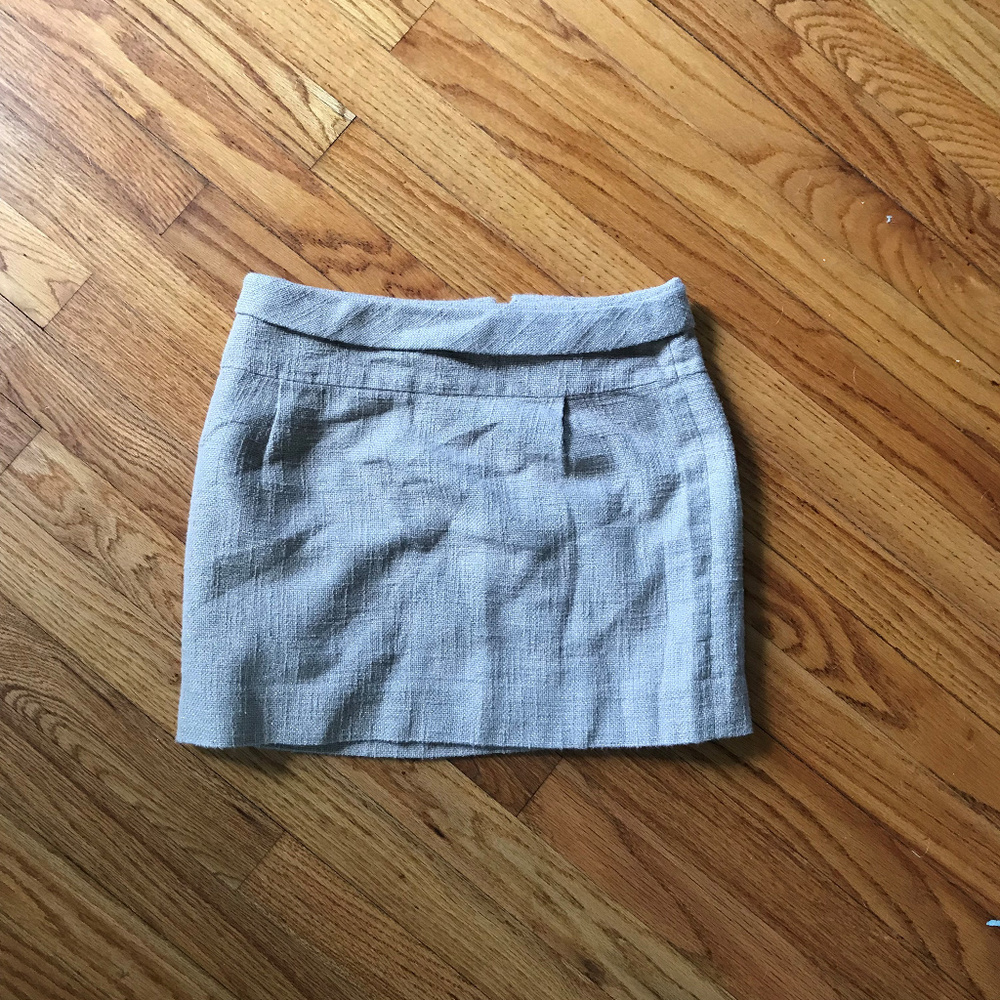 JCrew Tan Tweed Mini Skirt